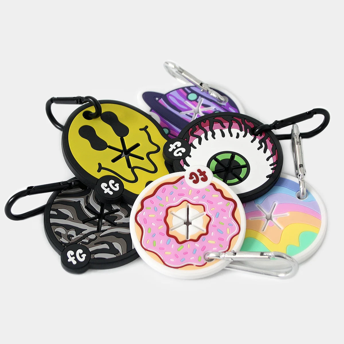 Dog Poop Tag Carrier - 'Trippy Face' - Floof Gang