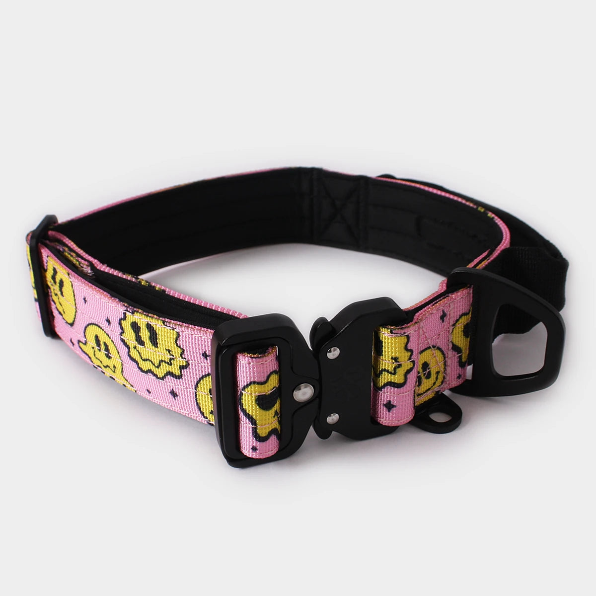 Tactical Dog Collar - 'Trippy Face' - 4cm - Floof Gang