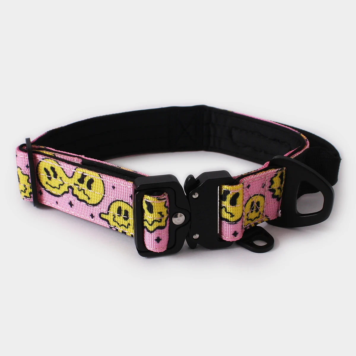 Tactical Dog Collar - 'Trippy Face' - 3cm - Floof Gang