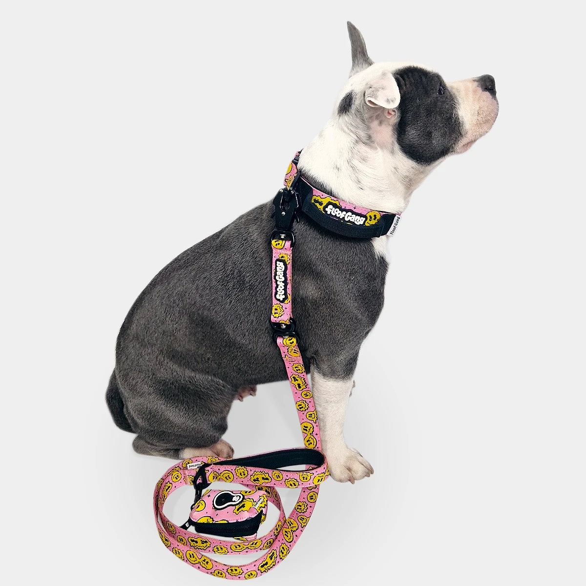 Tactical Dog Lead - 'Trippy Face' - Large - Floof Gang