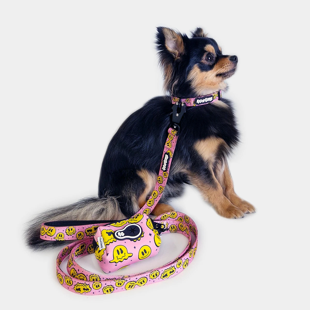 Tactical Dog Lead - 'Trippy Face' - Small - Floof Gang