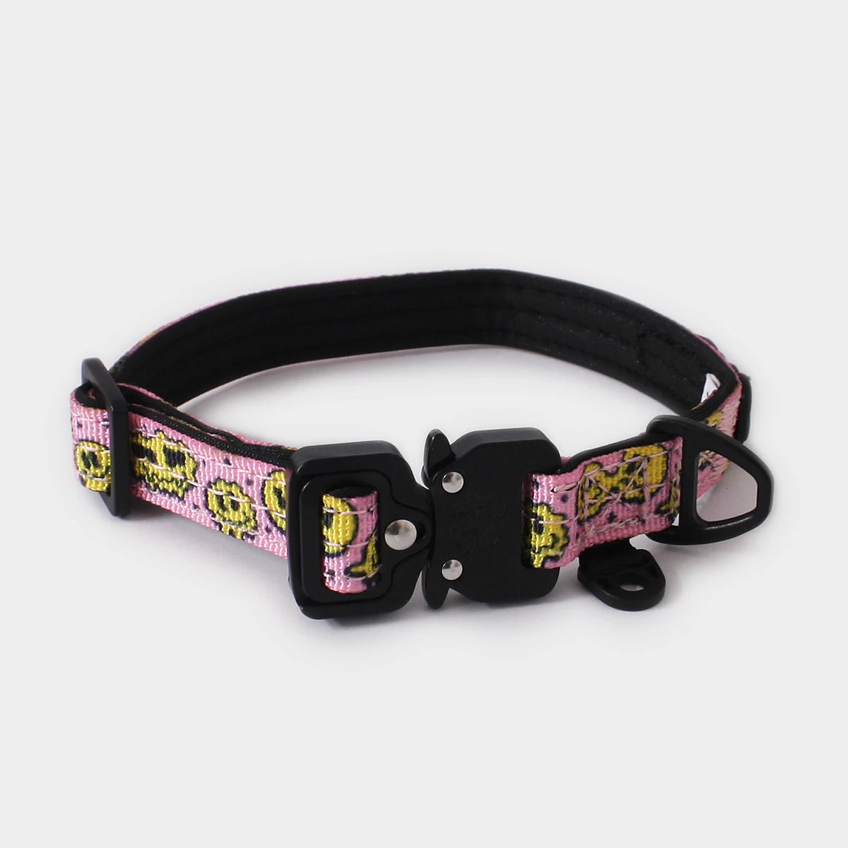 Tactical Dog Collar - 'Trippy Face' - 1.5cm - Floof Gang