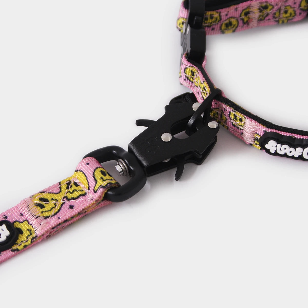 Tactical Dog Collar - 'Trippy Face' - 1.5cm - Floof Gang