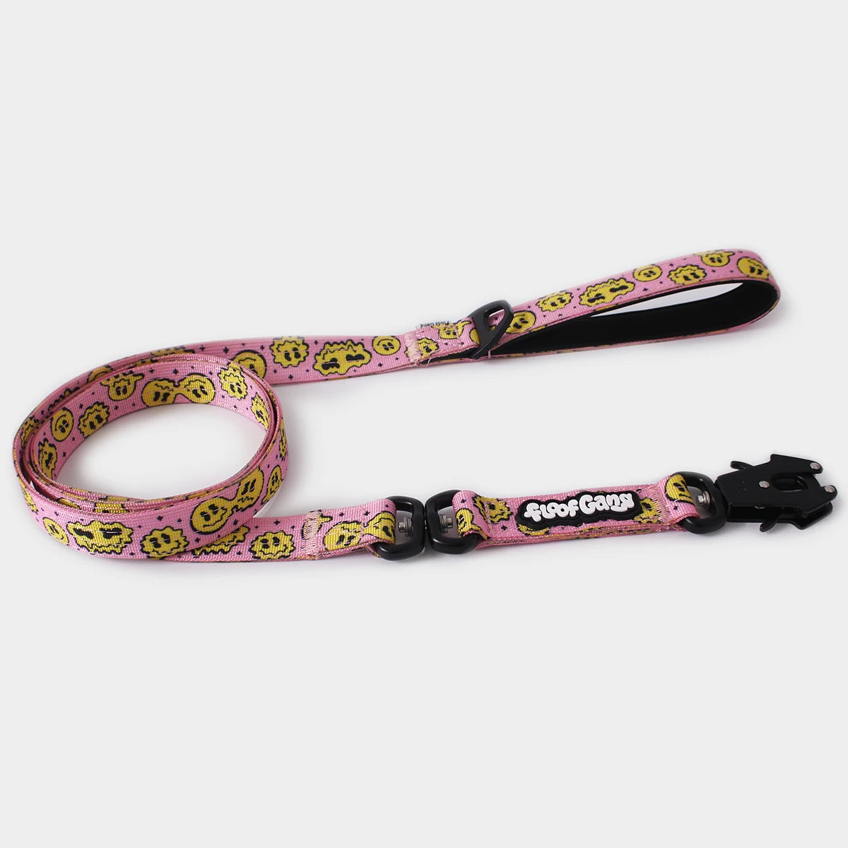 Tactical Dog Lead - 'Trippy Face' - Large - Floof Gang