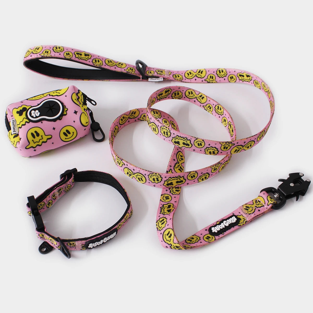 Tactical Dog Collar - 'Trippy Face' - 1.5cm - Floof Gang