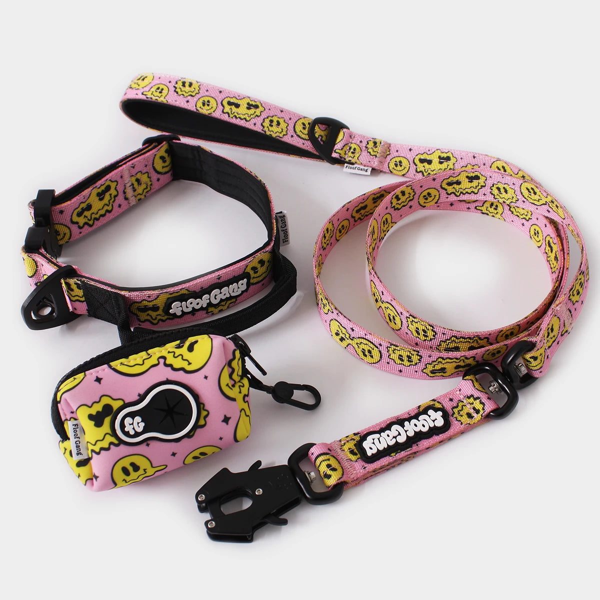Tactical Dog Collar - 'Trippy Face' - 3cm - Floof Gang