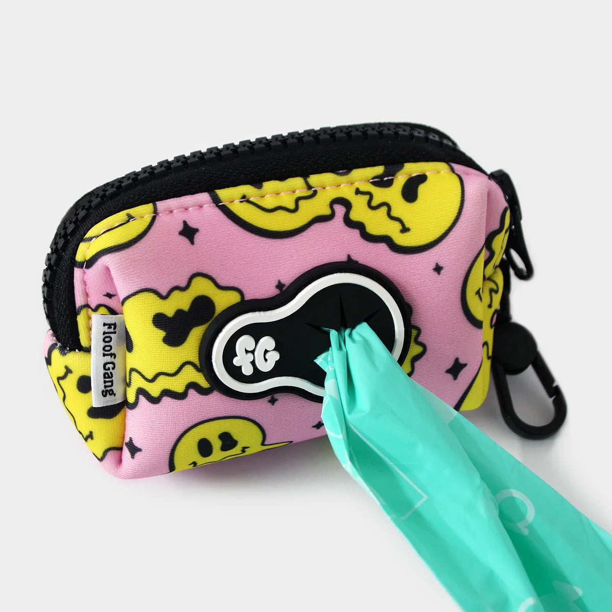 Dog Poop Bag Holder - 'Trippy Face' - Floof Gang