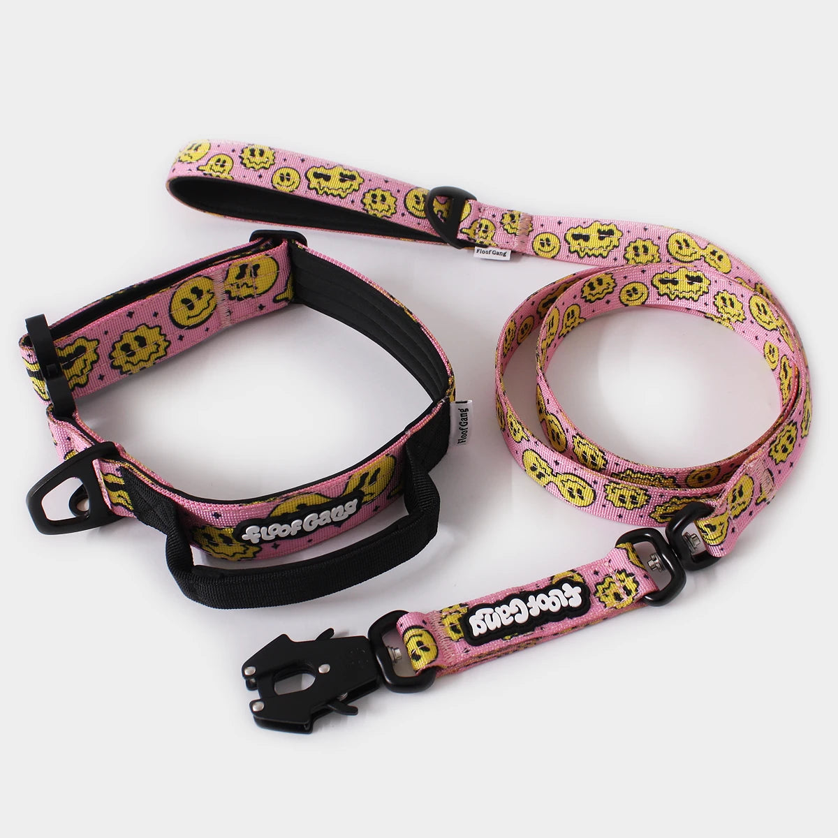 Tactical Dog Lead - 'Trippy Face' - Large - Floof Gang