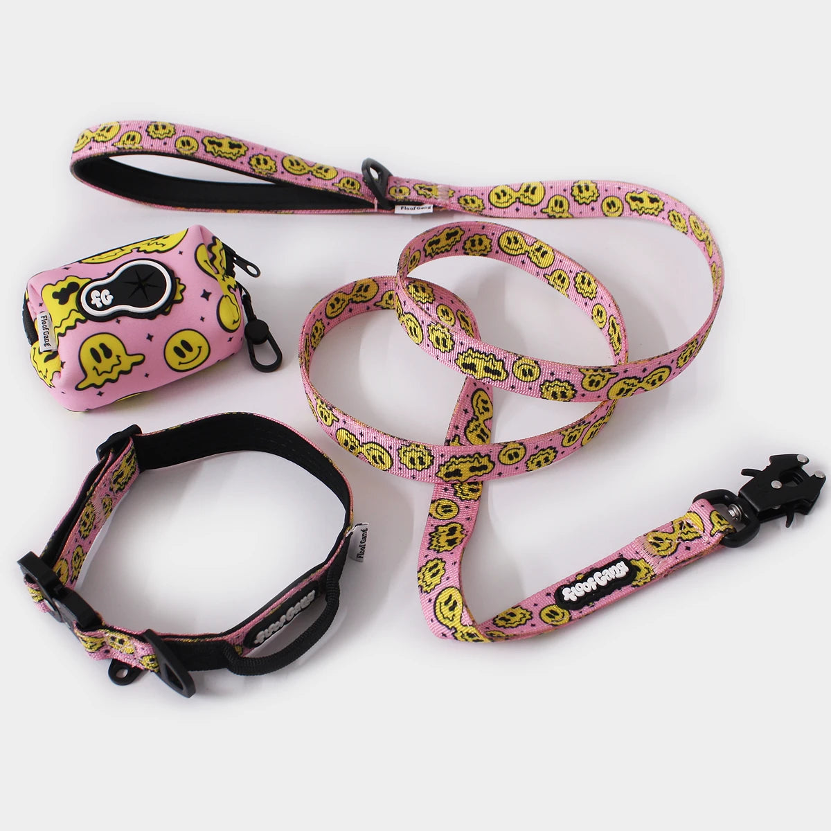 Tactical Dog Collar - 'Trippy Face' - 2cm - Floof Gang